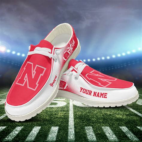 nebraska cornhuskers personalized hey dude sports shoes custom name design perfect t for