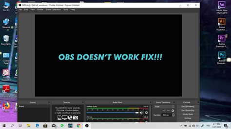 Obs Studio Black Screen Fix On Windows 10 1909 Youtube