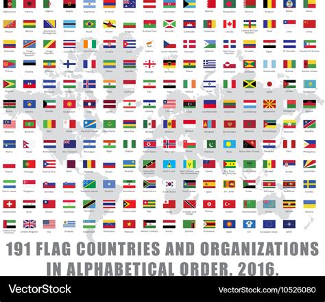 World Flags All Royalty Free Vector Image Vectorstock