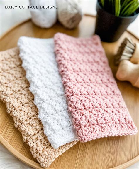 9 Easy Crochet Dishcloth Patterns Beginner Friendly Daisy Cottage