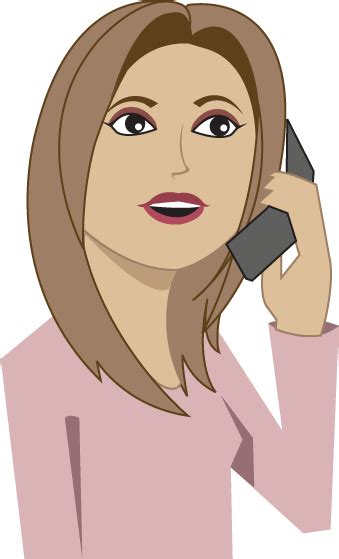 Woman On The Phone Clipart