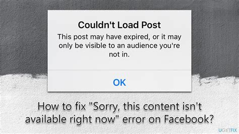 how to fix sorry this content isn t available right now error on facebook