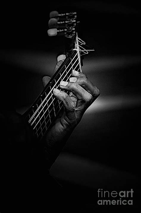 Hand Of A Guitarist In Monochrome Photograph By Sheila