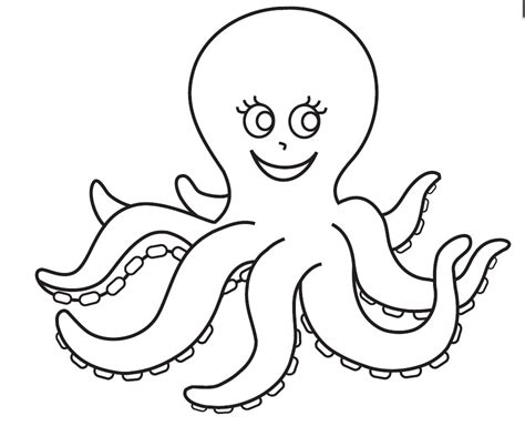 Coloring Page Of A Octopus