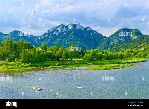 The Three Crowns Over The Dunajec River The Pieniny Mountain Range In