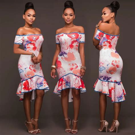 African Women Clothing Real Clothing Traditional 2018 Sexy Ladies Bandage Wrapped Chest Dress