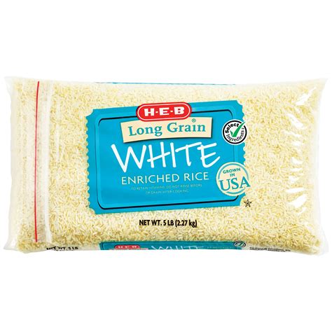 H E B Select Ingredients Long Grain White Enriched Rice Shop Rice