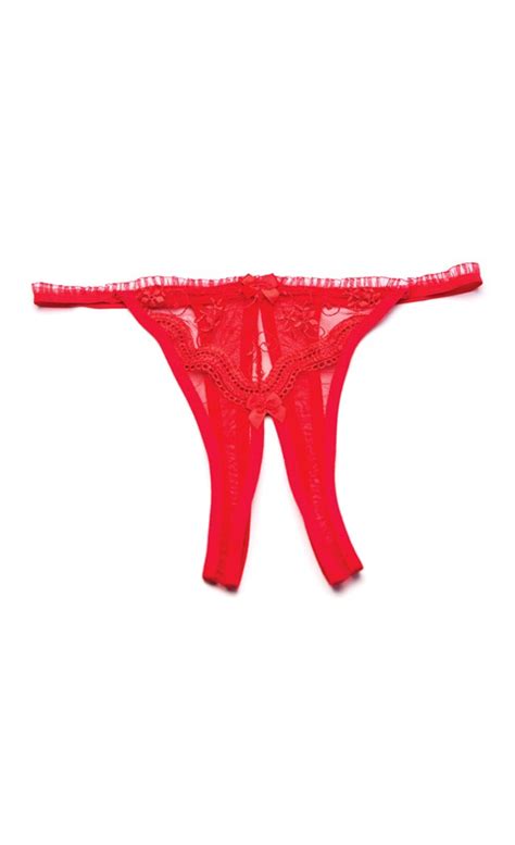 Scalloped Embroidery Crotchless Panty Spicylegs Com