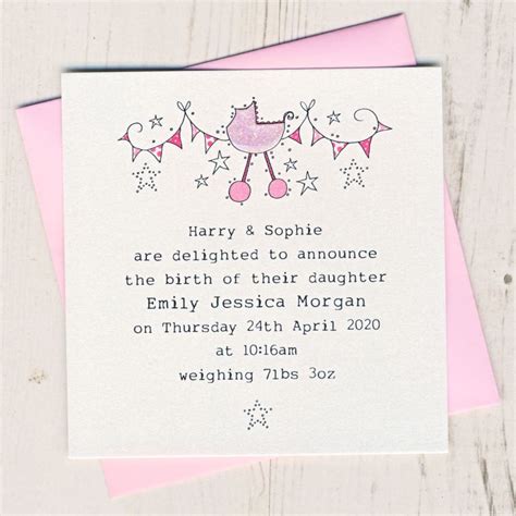 Birth Announcement Cards Free Printable Baby Birth Announcement Cards