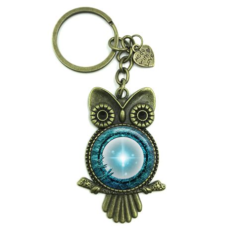 Orb Owl Keyring Keychain, Owl Keyring, Owl Bird Keychain, Orb gift, Owl Gifts Keyring, Owl gift ...