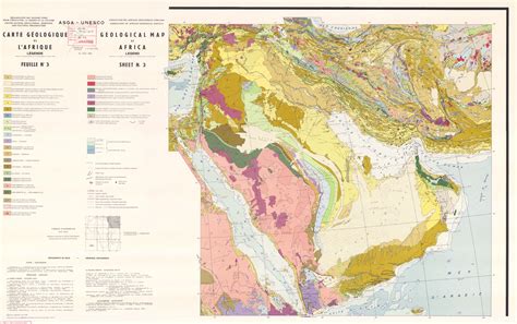 Geological Map Of Africa Sheet No 3 Carte Géologique De Lafrique