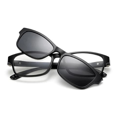 Samjune Magnet Polarized Sunglasses Polaroid Clip Mirrored Clip On