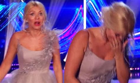 Holly Willoughby Suffers Wardrobe Mishap On Dancing On Ice As Dress Caught In Camera Tv