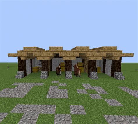 This is the build i placed next to my medieval castle. Small Medieval Stable - Blueprints for MineCraft Houses ...