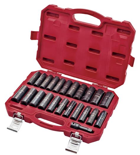Craftsman 23 Pc 12 In Drive Easy To Read Deep Impact Socket Set Inch