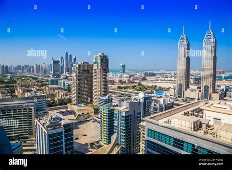 Dubai Downtown East United Arab Emirates Architecture Stock Photo Alamy