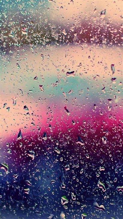 Rain Iphone Wallpapers Glass 3d Pink Backgrounds