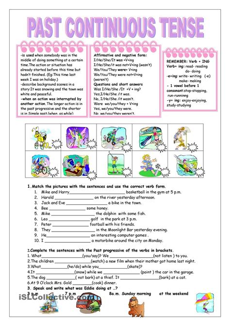 printable future continuous tense worksheets learning   read