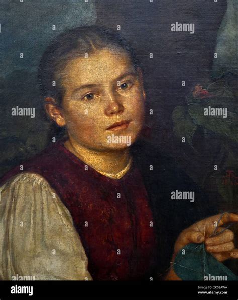 The Artists Sister Agathe 1863 Painting By Hans Thoma 2 October 1839