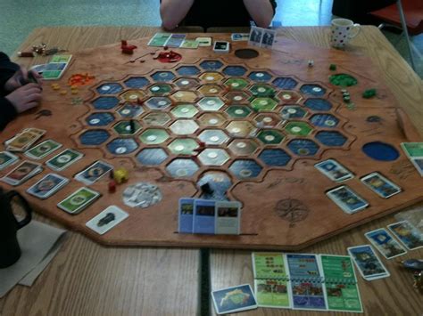 Catan, previously known as the settlers of catan or simply settlers, is a multiplayer board game designed by klaus teuber. DIY Settlers of Catan Board | BoardGameGeek; Would be ...