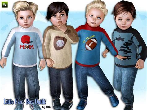 Lillkas Little Fan Boy Outfit Boy Outfits Sims 3 Sims 4 Cc Toddler