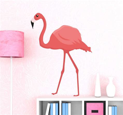 Pink Flamingo Wall Art Sticker Tenstickers