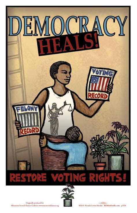 Democracy Heals Restore Voting Rights Posters By Rlm Art Studio