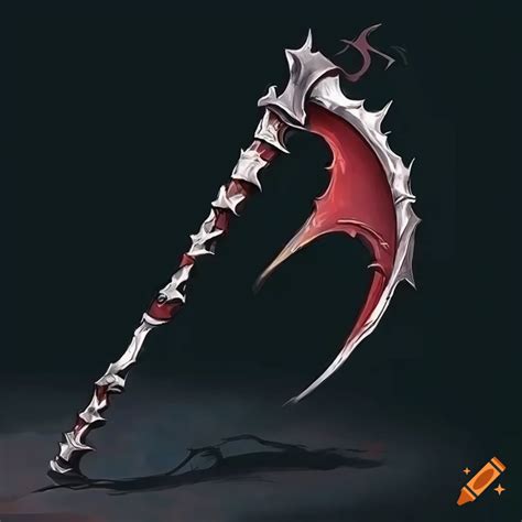 Detailed Shadow Scythe In Dark Crimson Colors On Craiyon