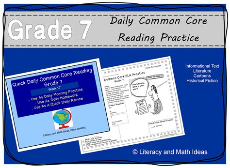 Grade 7 Middle School Common Core Reading Resources | Common core middle school, Common core ...