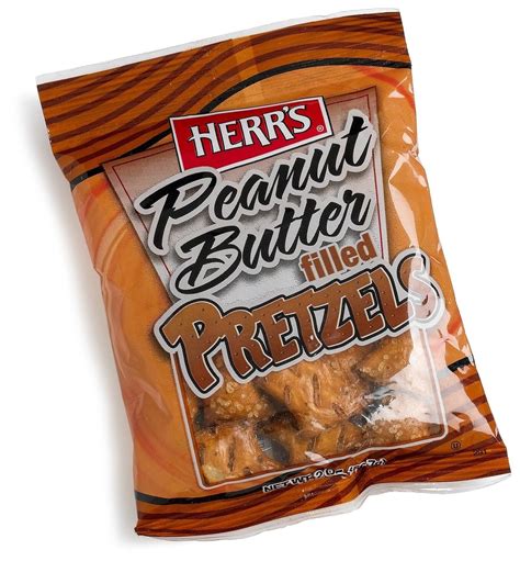Herrs Peanut Butter Filled Pretzel Nuggets 2 Ounce Bags Pack Of 60
