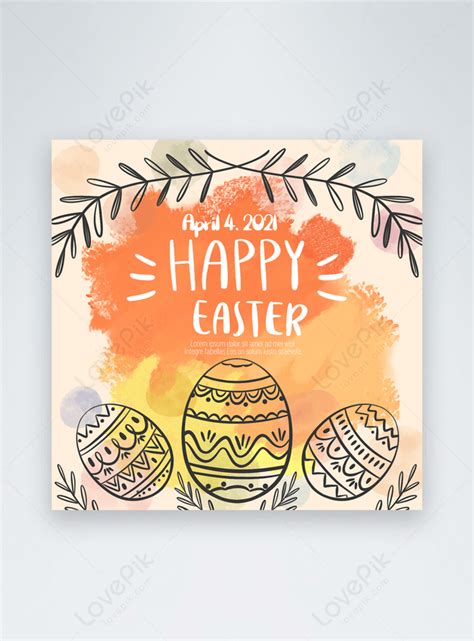 Easter Eggs Social Media Post Template Imagepicture Free Download
