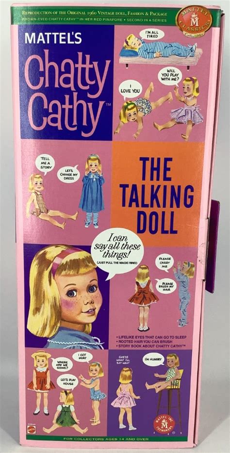 Lot Reproduction Mattel Chatty Cathy In Original Box Blonde Rooted