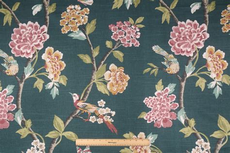 Robert Allen Dwell Studio Helene Floral Printed Cotton Drapery Fabric