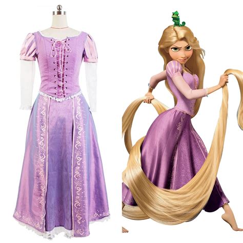 The Princess Rapunzel Fancy Dress Adult Costumes For Halloween Carnival Party Tangled Cosplay