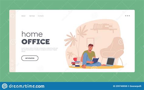 Home Office Landing Page Template Remote Freelance Work Homeworking