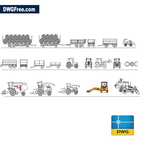 Agricultural Machinery Dwg Download Autocad Blocks Model Autocad