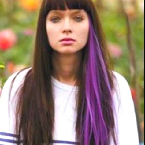 Purple Streaks Hair Color Streaks Purple Hair Streaks Bright Hair