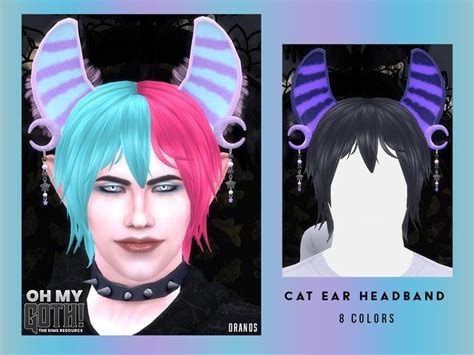The Sims Resource Oh My Goth Cat Ear Headband Unisex Cat Ear