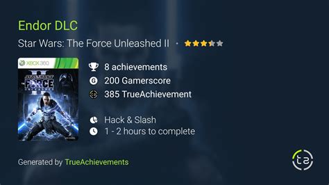 Endor Achievements In Star Wars The Force Unleashed Ii