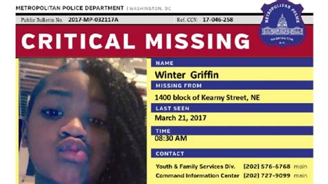 Police Searching For Critically Missing 10 Year Old Girl In Dc Wjla