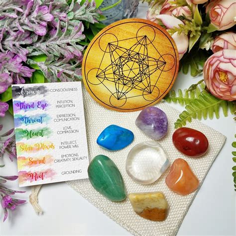 Chakra Stone Set Witch Kit Healing Crystals Crystal Kit Etsy