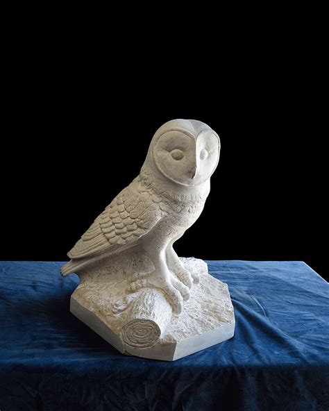 Stone Owls Carved In Purbeck Stone And Caen Stone By Jonathan Sells