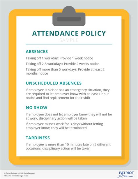 Small Business Attendance Policy Template