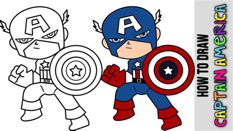 How To Draw Captain America Infinity War Cute Easy Drawings Tutorial