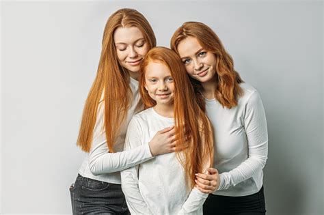 People Diversity Natural Beauty Concept Redhead People Isolated In