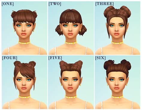 Sims 4 Space Buns Midlito
