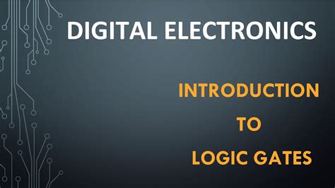 Introduction To Logic Gatesdigital Electronics Youtube