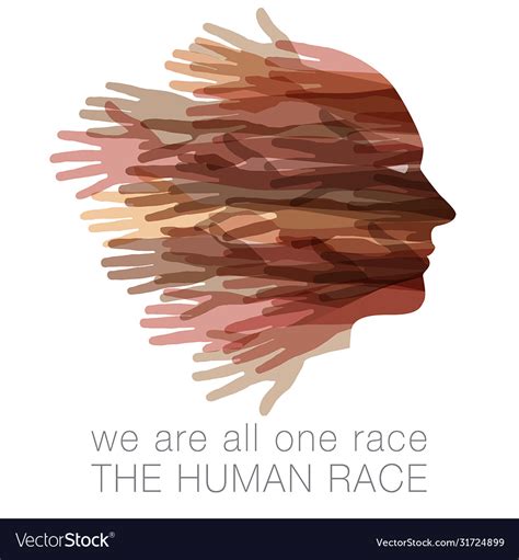 We Are All One Race Human Race Royalty Free Vector Image