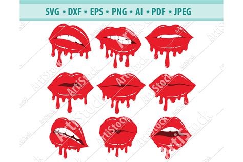 Lips Svg Kiss Dripping SVG Sexy Lips Svg Dxf Png Eps 414379