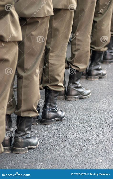 Legs Of Soldiers Close Up Stock Photo Image Of Power 79256678